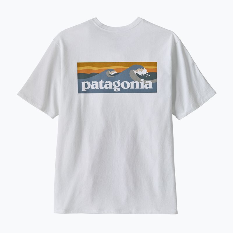 Vyriški marškinėliai Patagonia Boardshort Logo Pocket Responsibili fiber white 2