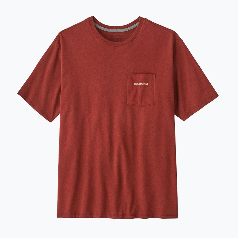 Vyriški marškinėliai Patagonia Boardshort Logo Pocket Responsibili rusty red