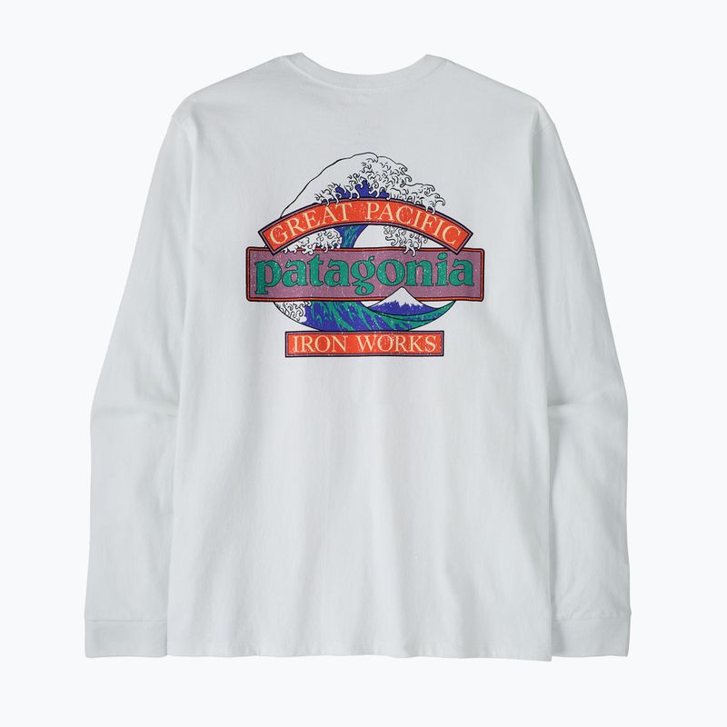 Vyriški ilgomis rankovėmis marškinėliai Patagonia Great Waves Responsibili-Tee LS fiber white 2