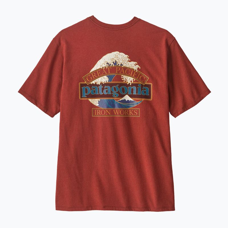 Vyriški marškinėliai Patagonia Great Waves Responsibili-Tee rusty red 2
