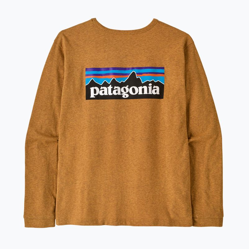 Moteriški marškinėliai ilgomis rankovėmis  Patagonia P-6 Logo Responsibili-Tee LS dried mango 2