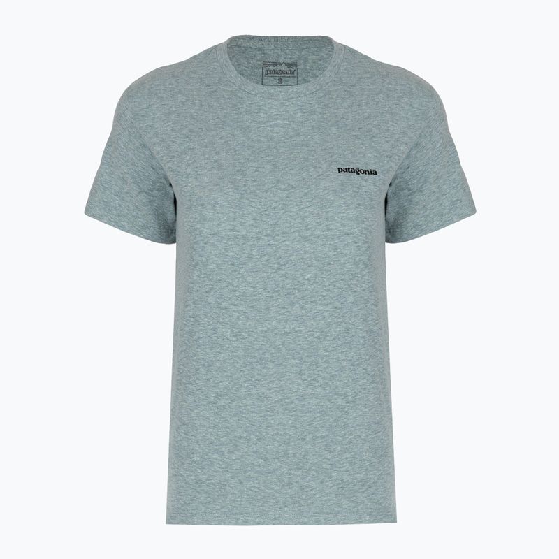 Moteriški marškinėliai Patagonia P-6 Logo Responsibili-Tee blue sage
