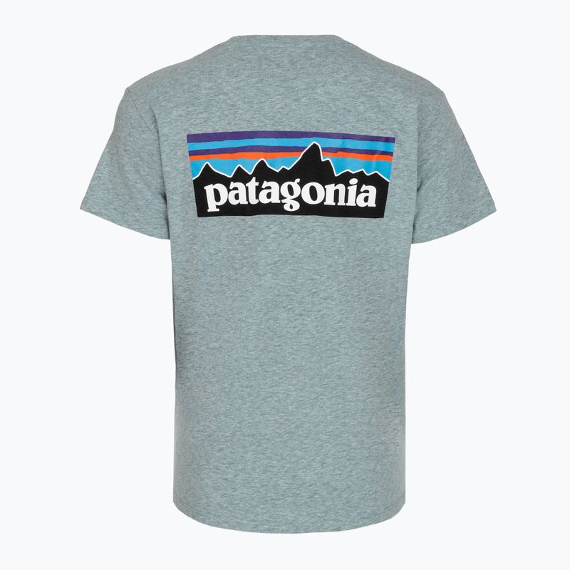 Moteriški marškinėliai Patagonia P-6 Logo Responsibili-Tee blue sage 2