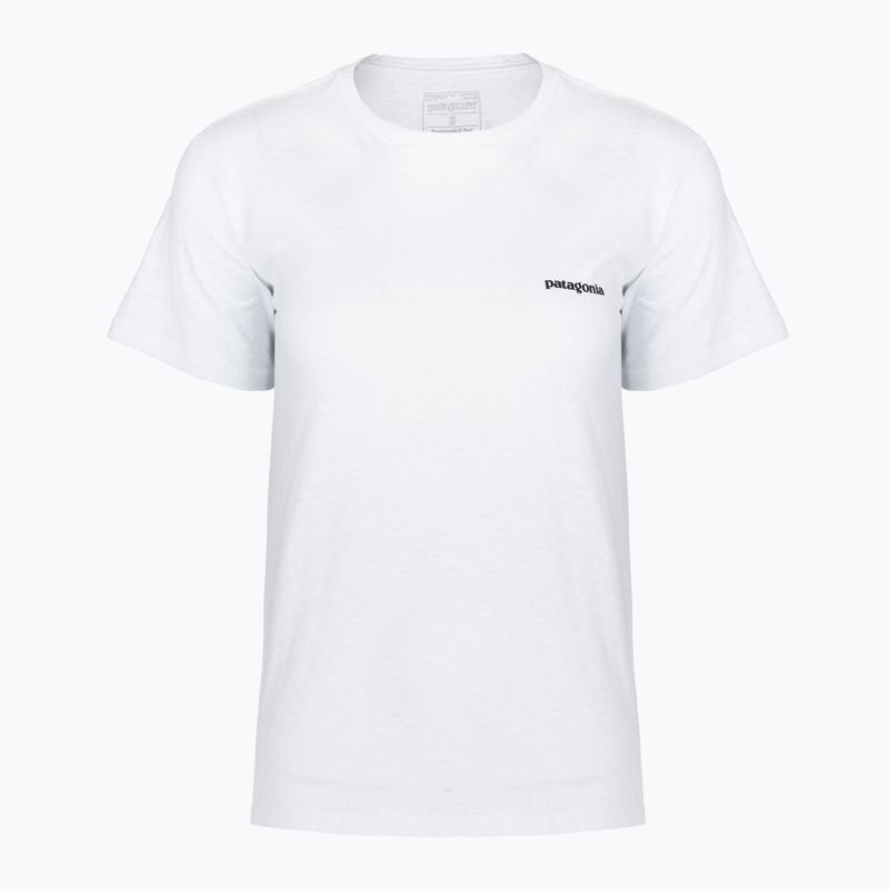 Moteriški marškinėliai Patagonia P-6 Logo Responsibili-Tee fiber white
