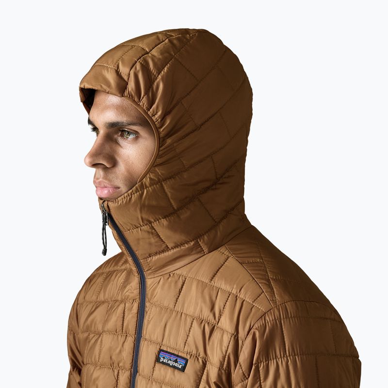 Vyriška pašiltinta striukė Patagonia Nano Puff Hoody deer brown 4