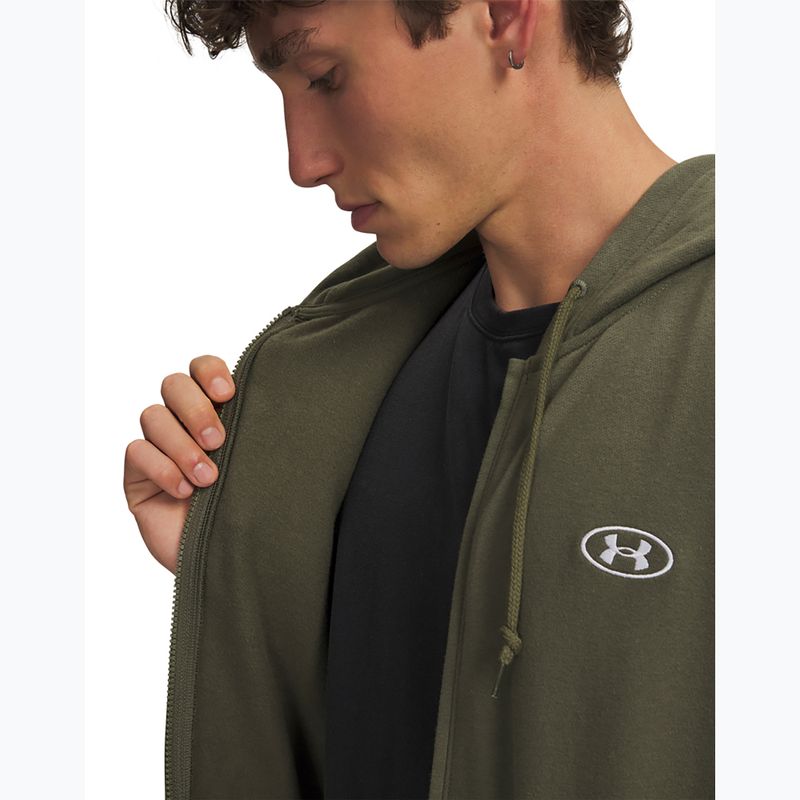 Vyriškas džemperis Under Armour Rival Fleece Full Zip marine od green/white 3