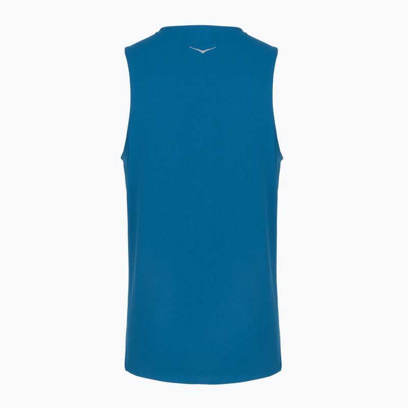 Vyriški bėgimo marškinėliai HOKA EveryRun Tank night glow blue 2