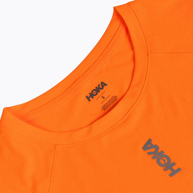 Vyriški bėgimo marškinėliai HOKA EveryRun Short Sleeve electric tangerine 3