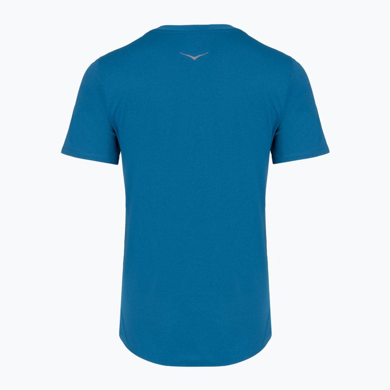Moteriški bėgimo marškinėliai HOKA EveryRun Short Sleeve night glow blue 2