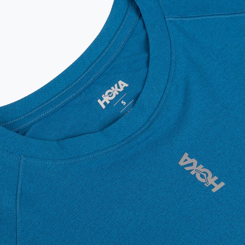 Moteriški bėgimo marškinėliai HOKA EveryRun Short Sleeve night glow blue 3