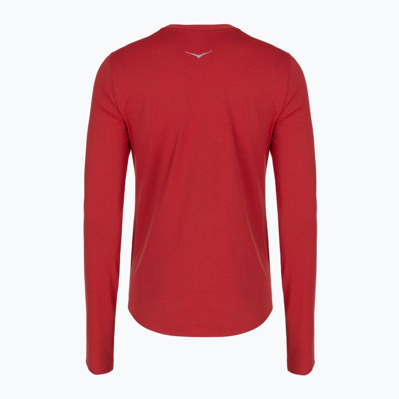 Moteriški bėgimo marškinėliai su ilgomis rankovėmis  HOKA EveryRun Long Sleeve red agate 2
