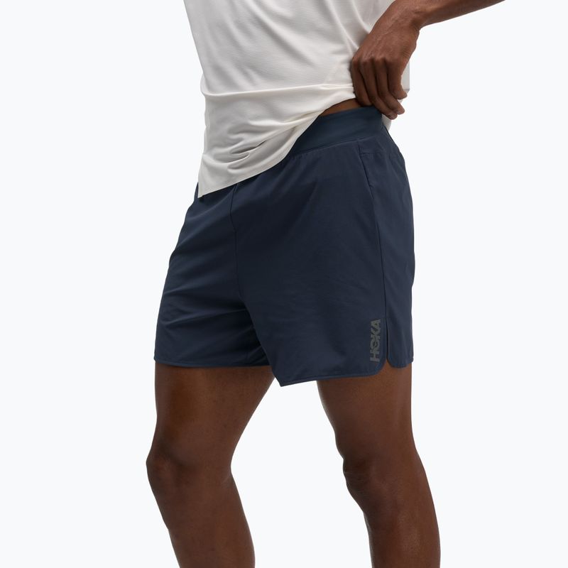 Vyriški bėgimo šortai HOKA Glide Short 5" Brief varsity navy