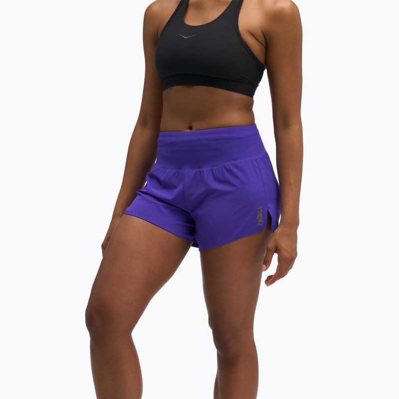 Moteriški bėgimo šortai HOKA Glide Short 3.5" Brief cosmic purple