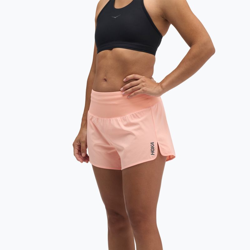 Moteriški bėgimo šortai HOKA Glide Short 3.5" Brief sunstone