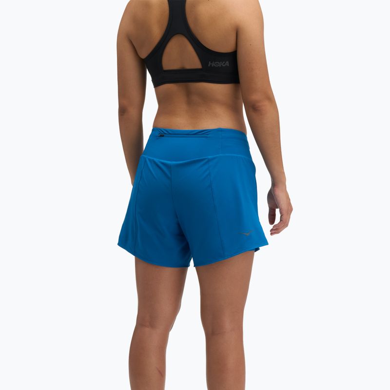 Moteriški bėgimo šortai HOKA Glide Short 5" 2in1 night glow blue 3