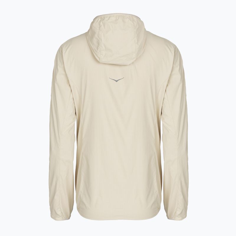 Moteriška bėgimo striukė HOKA Skyflow Wind Jacket oat milk 2