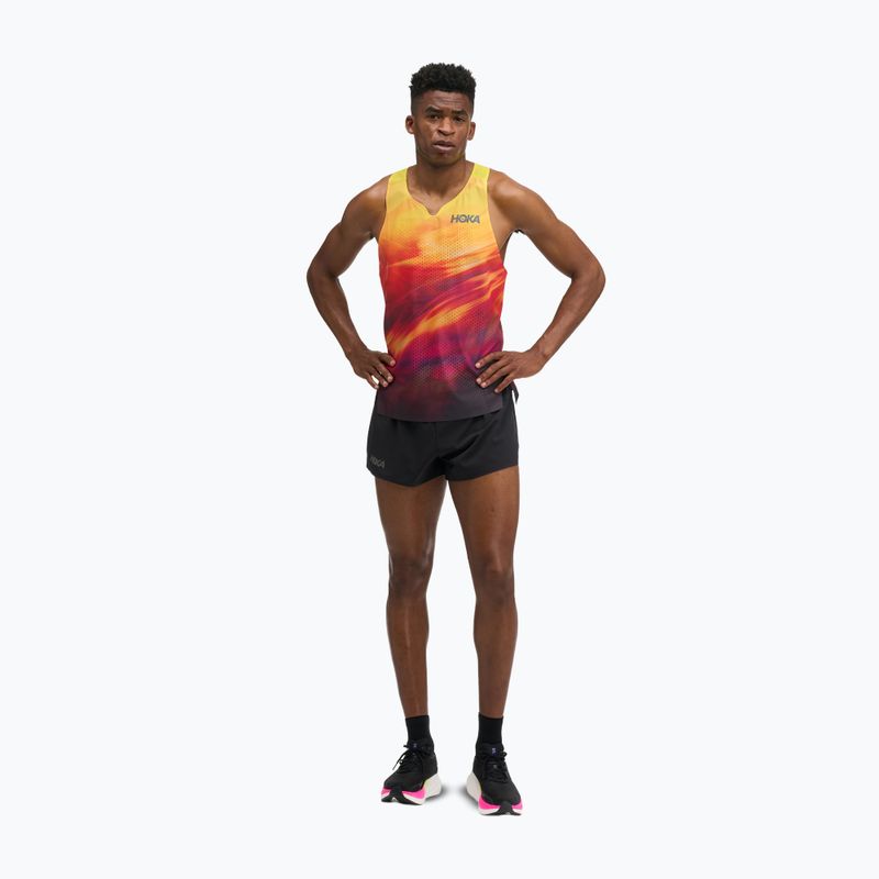 Vyriški bėgimo marškinėliai HOKA Race Day Singlet TR Print hoka citrus 2