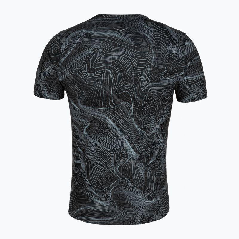 Vyriški bėgimo marškinėliai HOKA EveryRun CLF PRT black/white 2