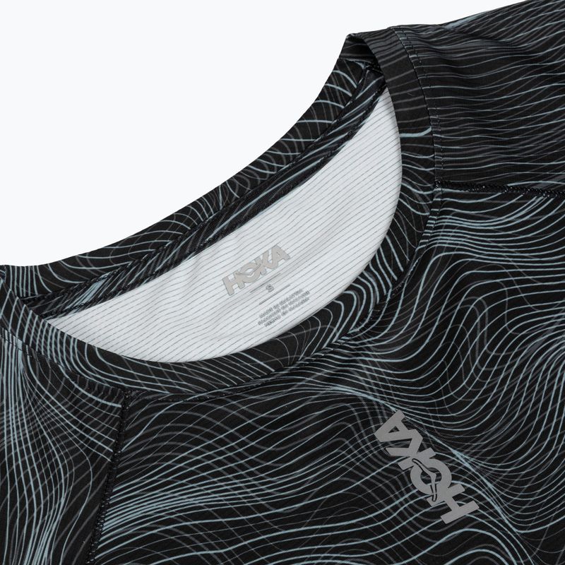 Vyriški bėgimo marškinėliai HOKA EveryRun CLF PRT black/white 3