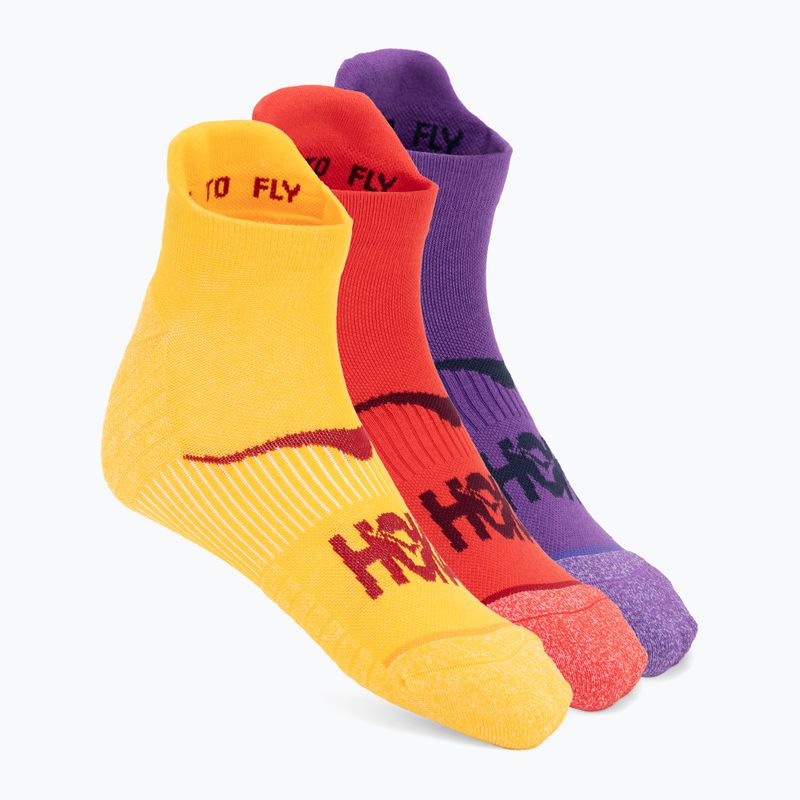 Kojinės HOKA No-Show Run Sock 3-pack egg yolk/cerise/virtual violet