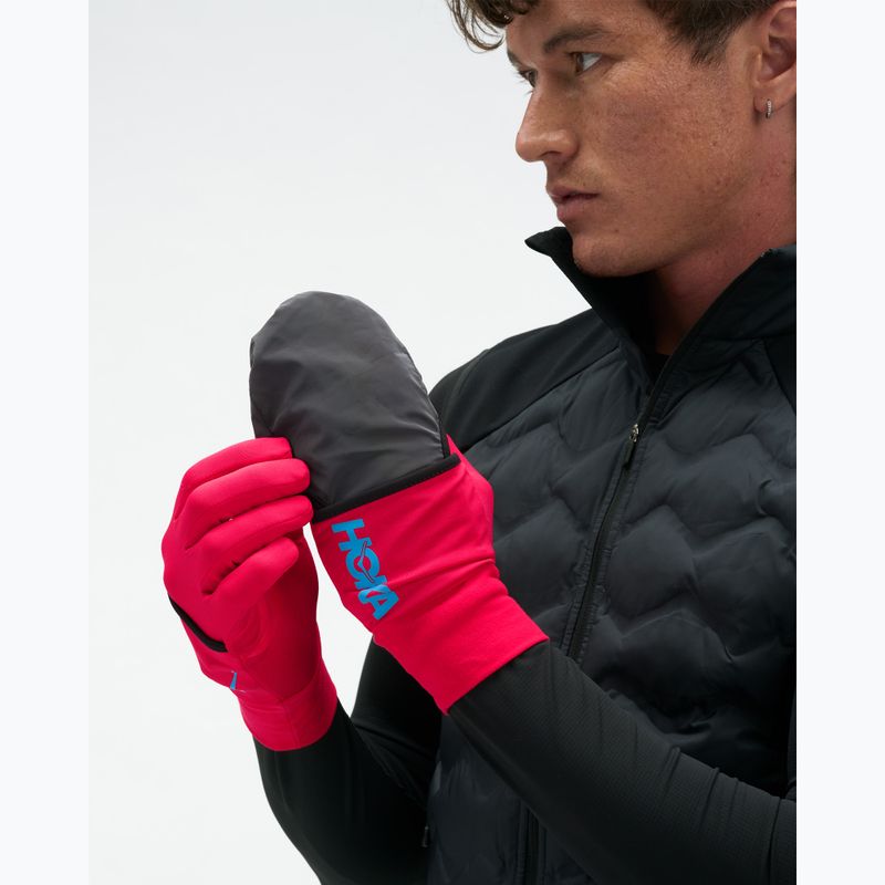 Bėgimo pirštinės HOKA Coldsnap Fleece Gloves cerise 4