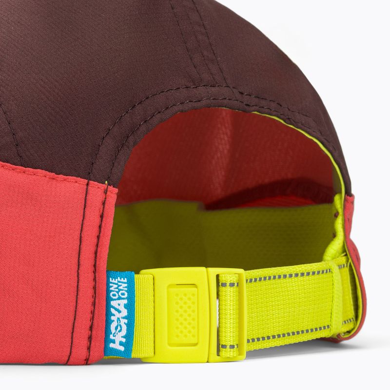 Kepurė su snapeliu HOKA Run Hat deep mauve/red agate 4