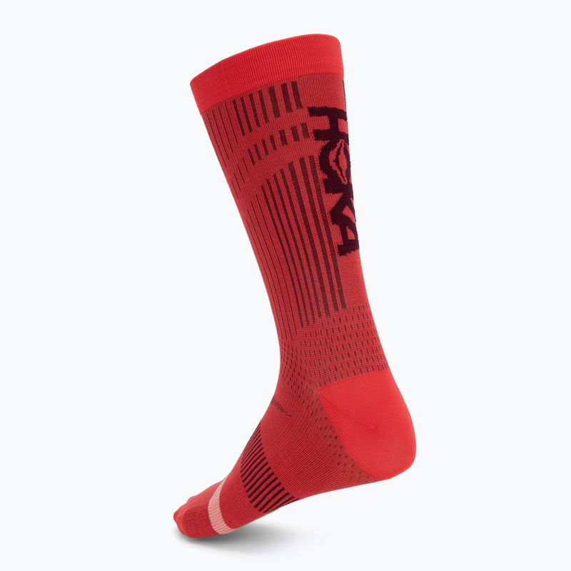 Kojinės Hoka Trail Race Crew Sock cerise 2