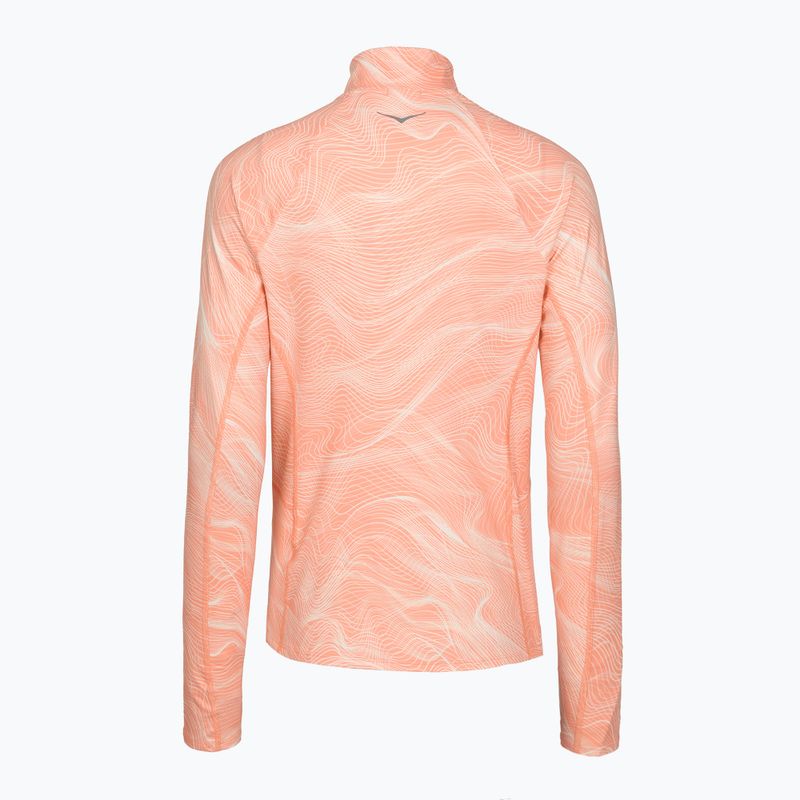 Moteriškas bėgimo džemperis HOKA Skyform Half Zip CLF PRT sunstone print 2