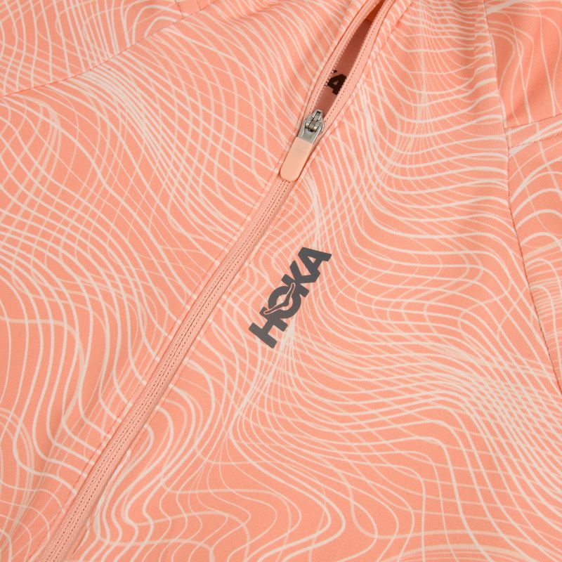 Moteriškas bėgimo džemperis HOKA Skyform Half Zip CLF PRT sunstone print 3