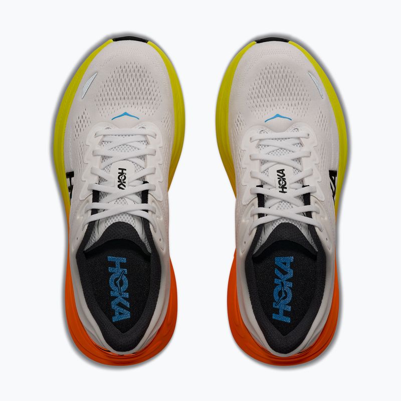Vyriški bėgimo batai HOKA Bondi 9 white/neon tangerine 5