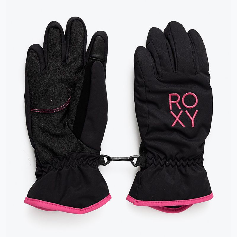 Vaikiškos snieglenčių pirštinės ROXY Freshfields juodos spalvos 6