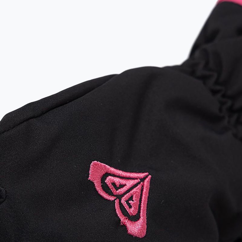 Vaikiškos snieglenčių pirštinės ROXY Freshfields juodos spalvos 7