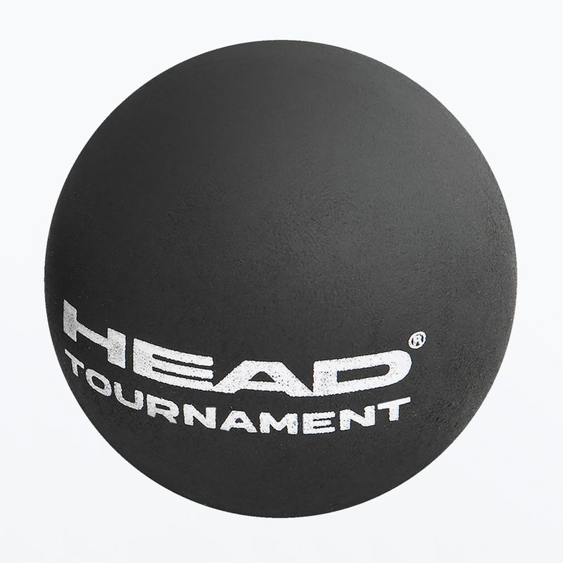 Squasho kamuolys HEAD Tournament Squash Ball juodas 2