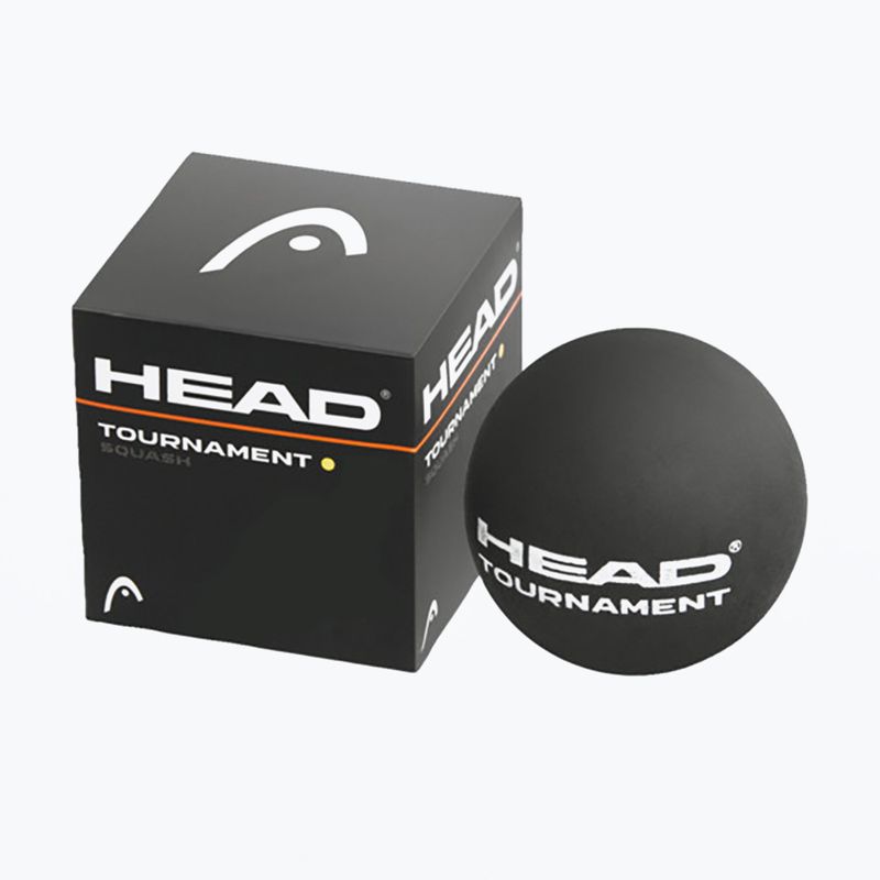 Squasho kamuolys HEAD Tournament Squash Ball juodas