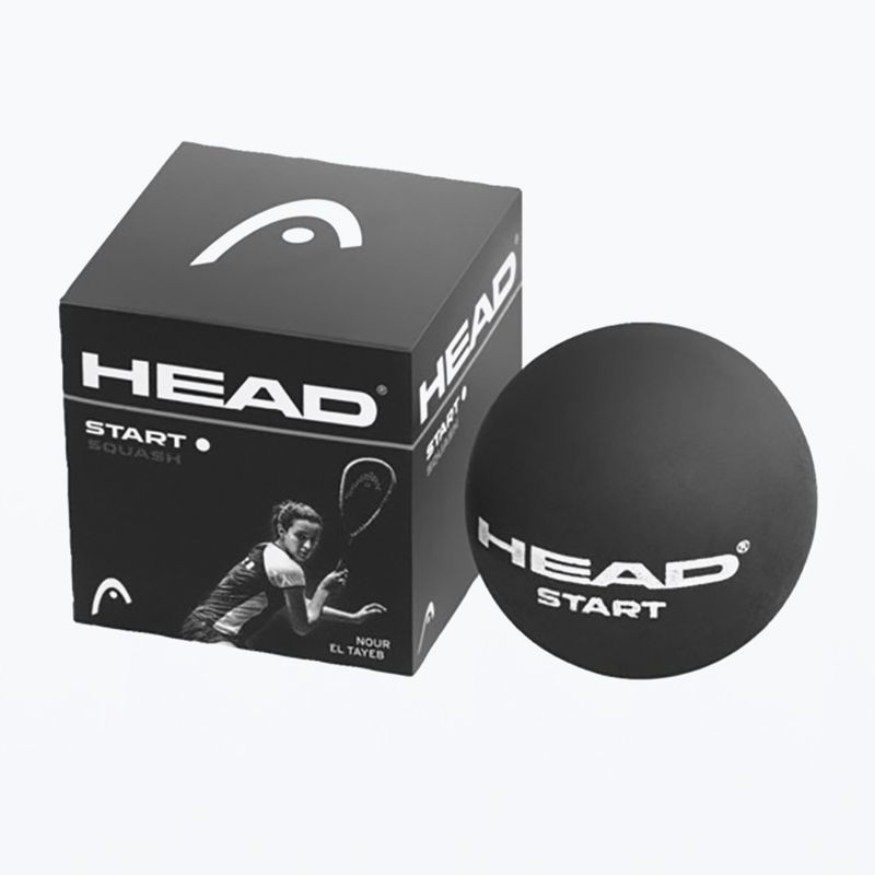 Squasho kamuolys HEAD Start Squash Ball juodas