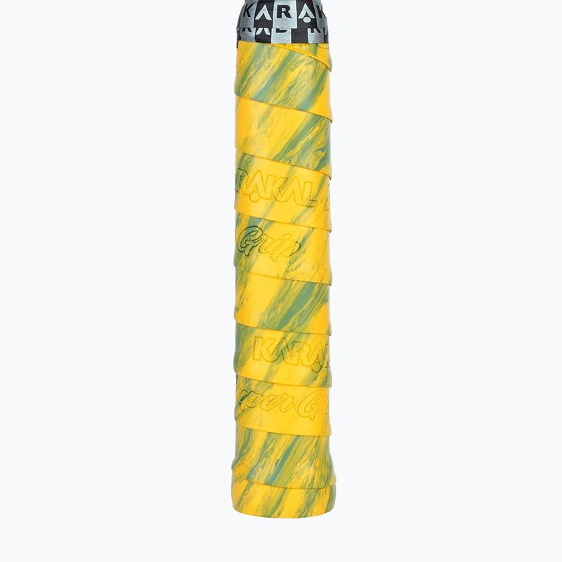 Skvošo raketės rankenos juosta Karakal Pu Super Grip Multi yellow / green 2