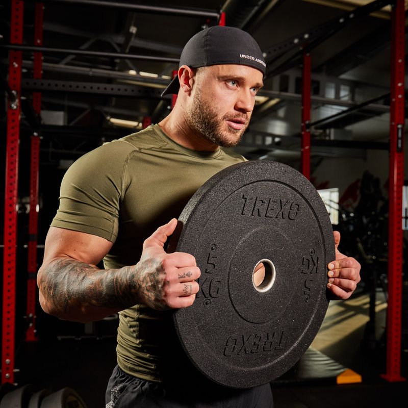 XTREXO olimpiniai svarmenys su buferiu juodi TRX-BMP005 5 kg 6