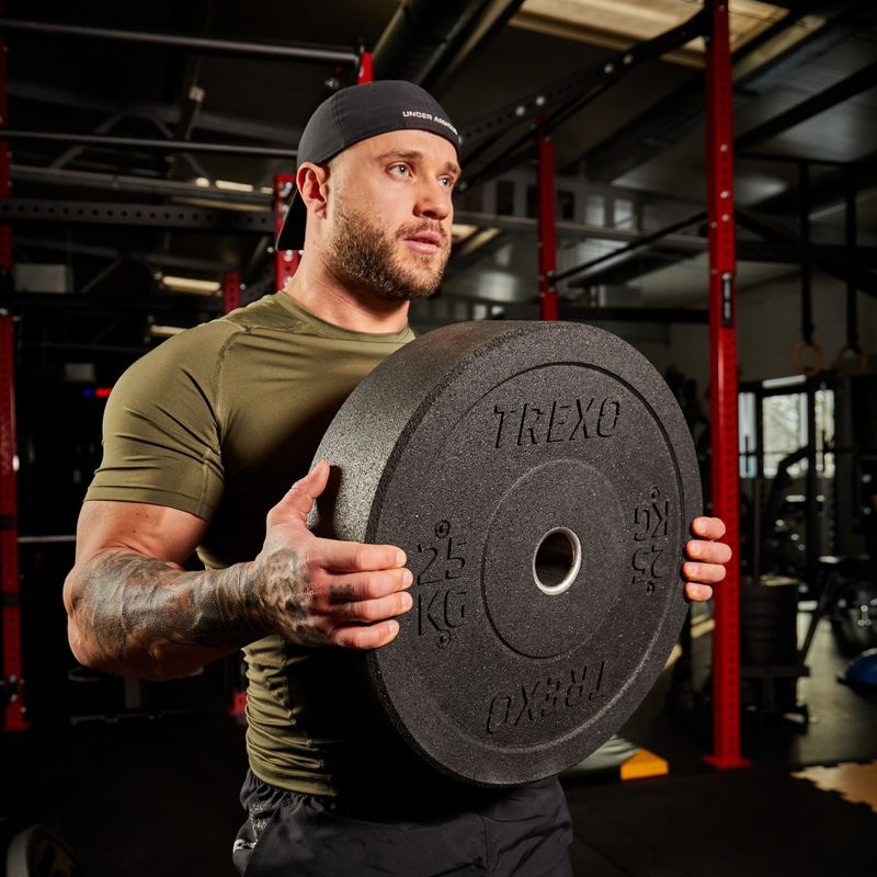 XTREXO olimpinis svoris su buferiu juodas TRX-BMP025 25 kg 6