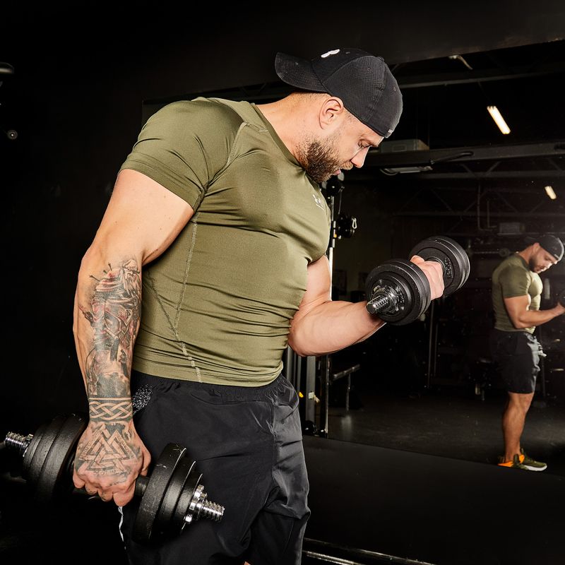 XTREXO 50 kg štangos hantelių rinkinys DK50 8