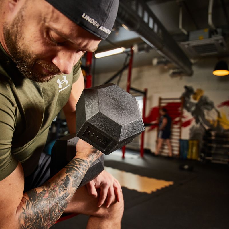 XTREXO Hex HXD150 gumuotas 15 kg hantelis 7