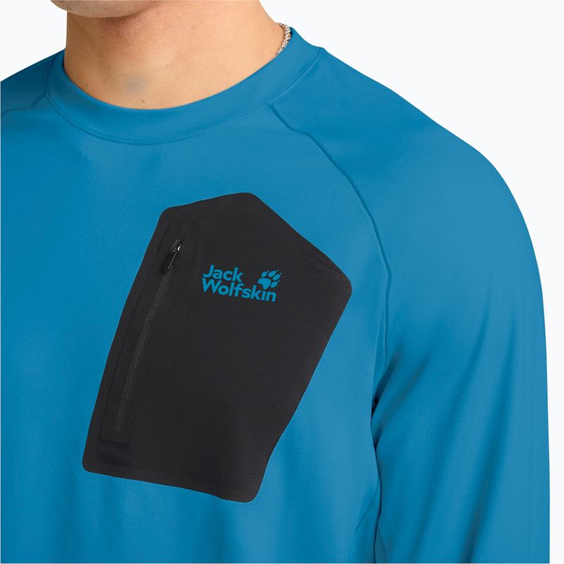 Vyriški marškinėliai ilgomis rankovėmis Jack Wolfskin Prelight Trail Crew aurora blue 4