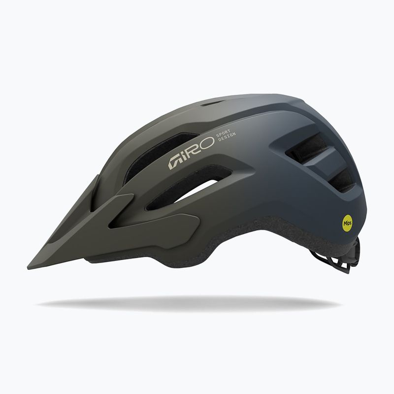 Vaikiškas dviračio šalmas Giro Fixture II MIPS matte dark sage/sapphire fade 2
