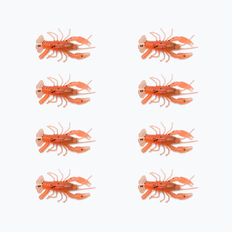 Relax Crawfish 1 Laminuotas guminis masalas 8 vnt. oranžinis alyvinis-juodas Blizgučiai CRF1