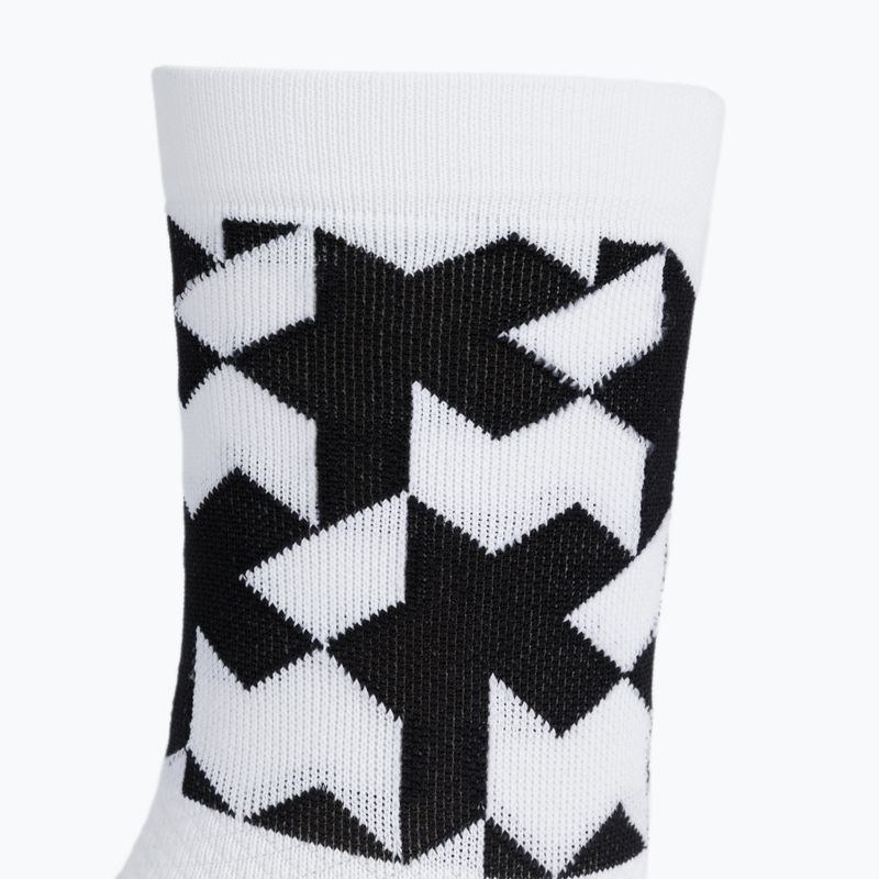 ASSOS Monogram holy baltos dviratininkų kojinės 6
