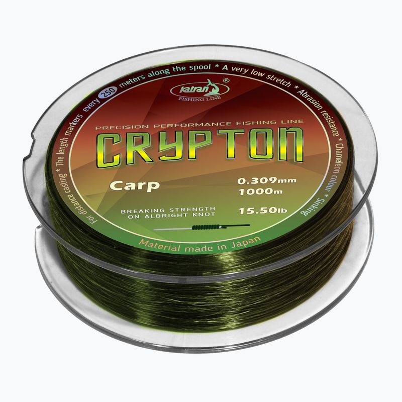 Katran Crypton Carp žūklės lynas žalias 3