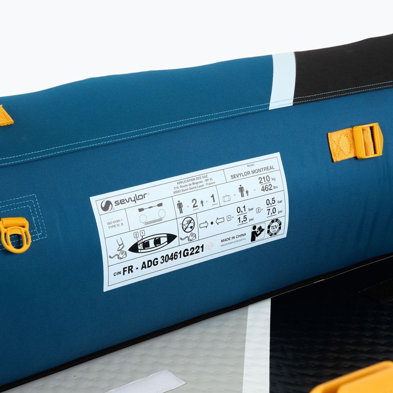 Trivietė pripučiama baidarė Sevylor Montreal blue/black 15