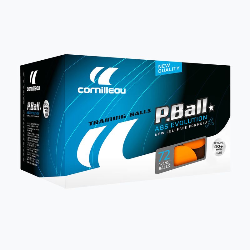 Cornilleau P-Ball* ABS EVOLUTION 72 stalo teniso kamuoliukai. Oranžinis 3