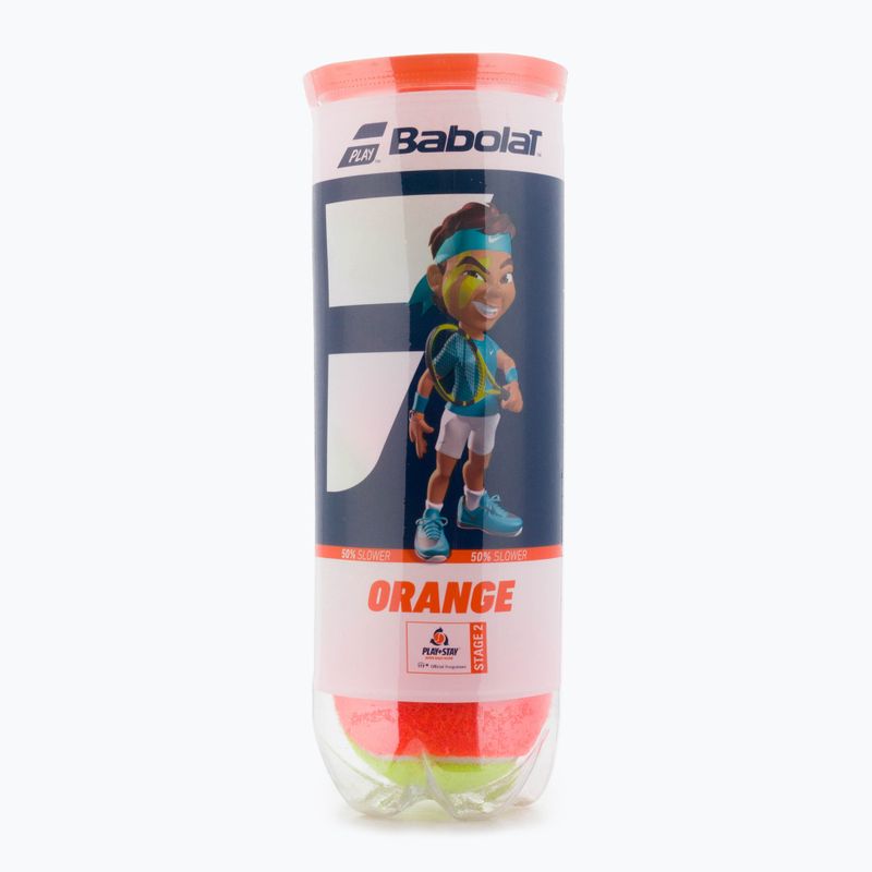Babolat Orange teniso kamuoliukai 3 vnt. oranžiniai/geltoni 501035 2