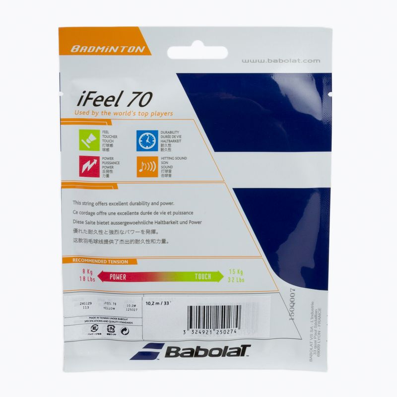 Babolat badmintono styga bad.iFEEL 10,2 m geltona 125027 2