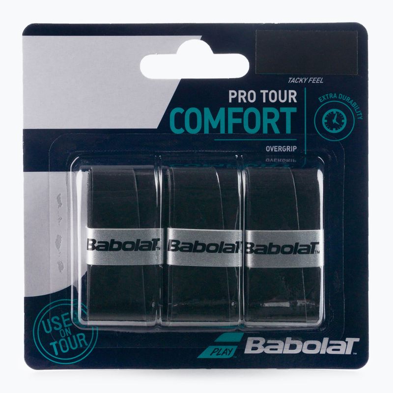 Babolat Pro Tour teniso raketės apvyniojimai 3 vnt., juodi 653037